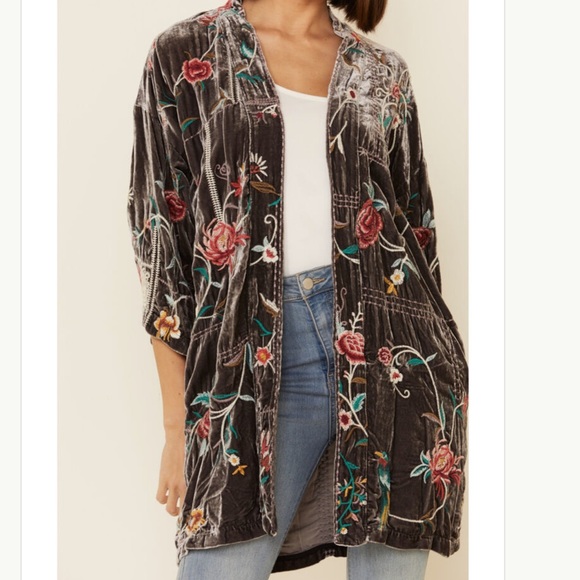 Johnny Was - Embroidered Kimono Cardigan